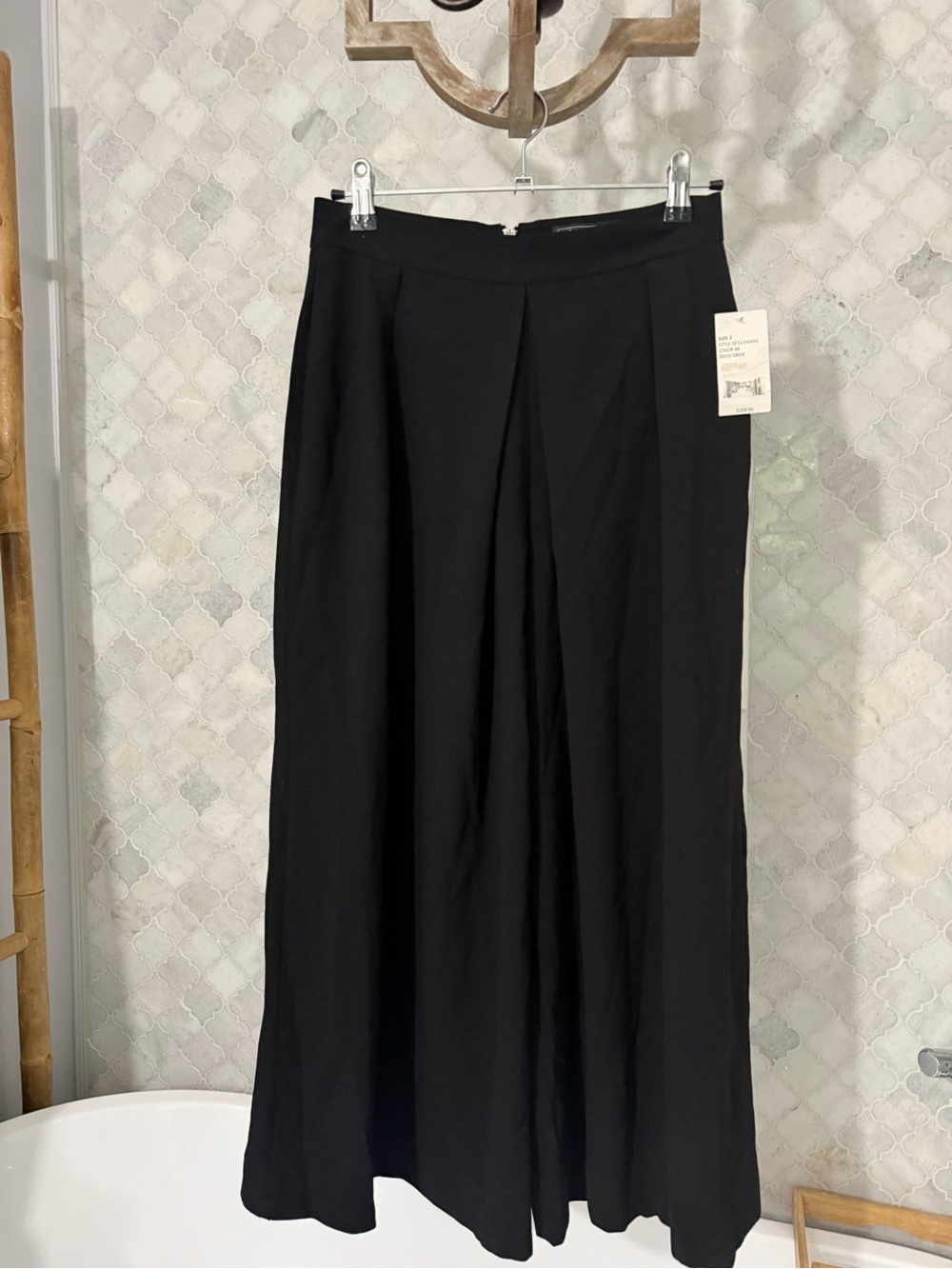 Sam Edelman Black Wide-Leg cropped Pants
